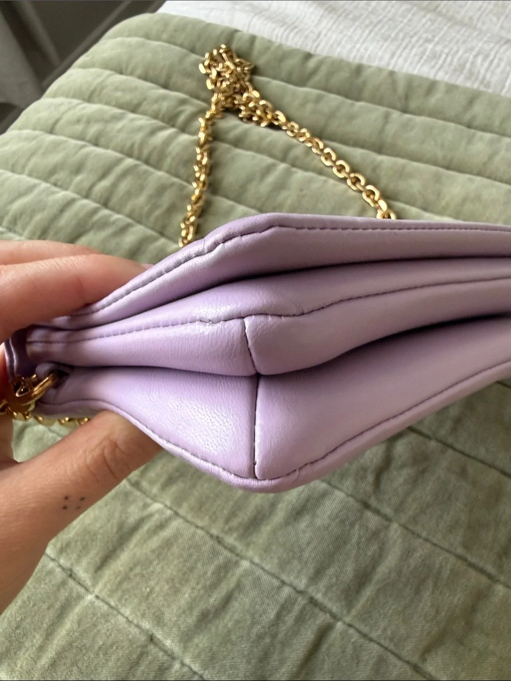 Louis Vuitton Lilac Monogram Coussin Pochette Lambskin Bag with Gold Hardware